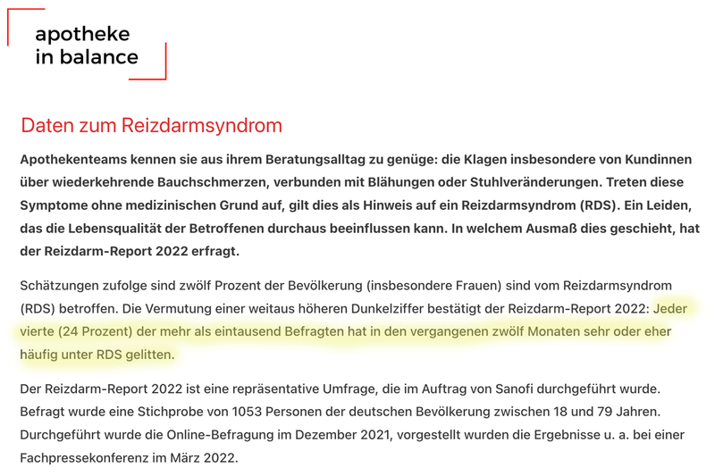 Darm reizdarm daten