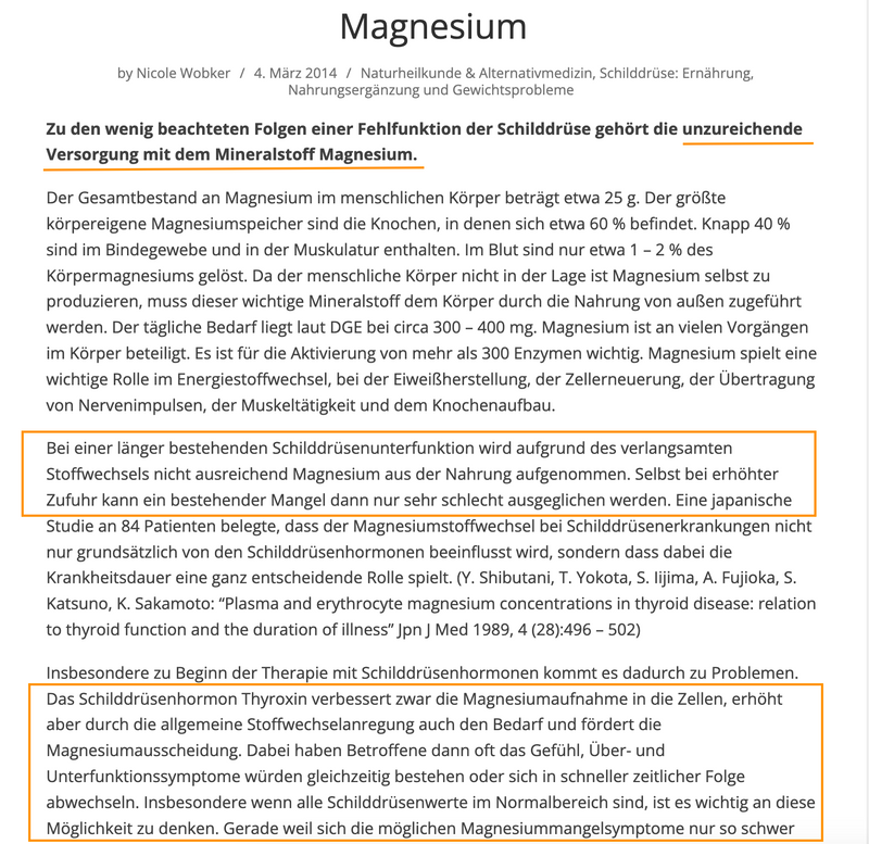 Magnesium komplex hashimoto studie