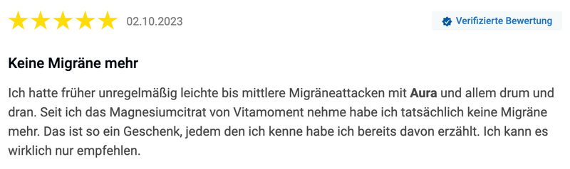 Magnesium migraene aura feedback 1