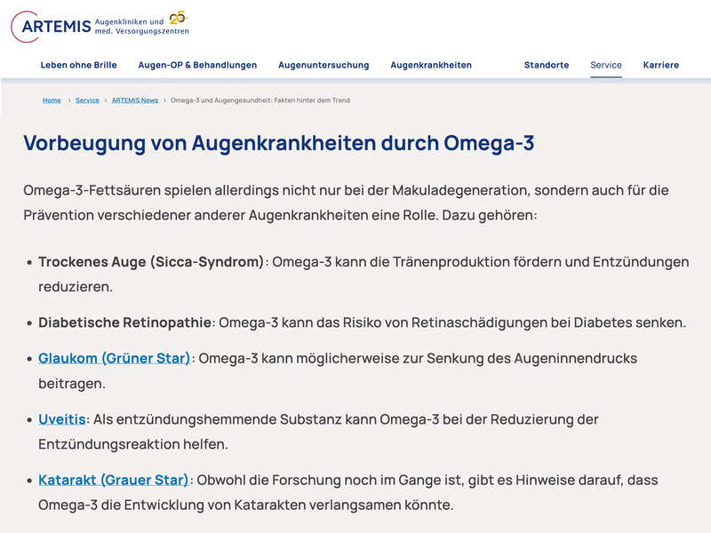 Omega3 augendruck augenkliniken
