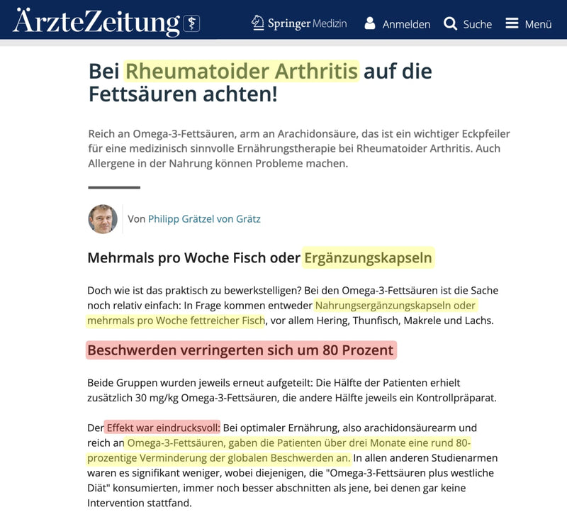 Omega 3 arthritis aerztezeitung